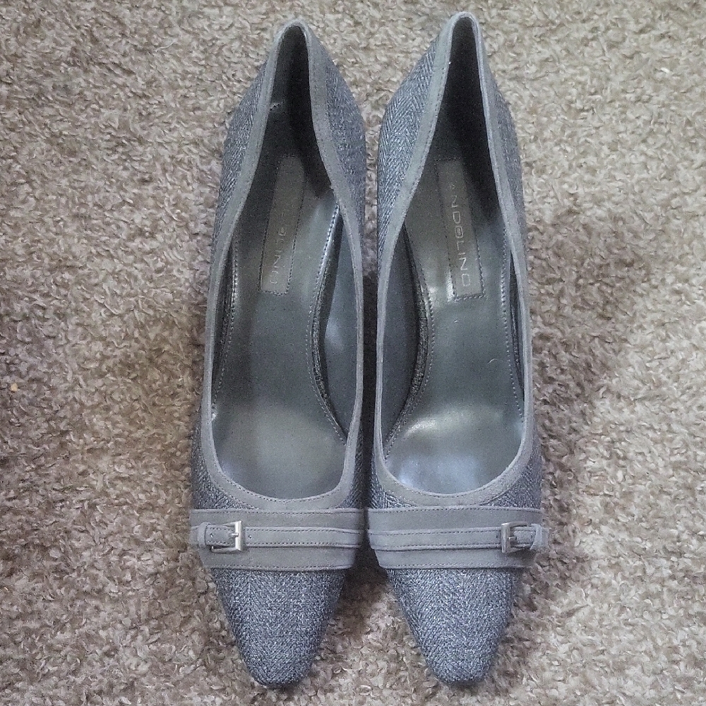 Gray Fabruc Women's Heels Size 10